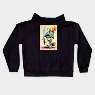 Squirrel with a Knife Kids Hoodie